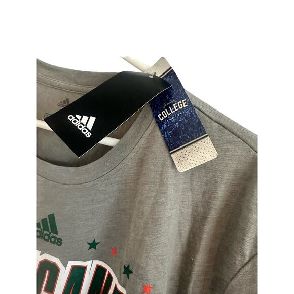 adidas Heathered Charcoal Miami Hurricanes 5X National Champs Tri-Blend Sz XL - Picture 5 of 8